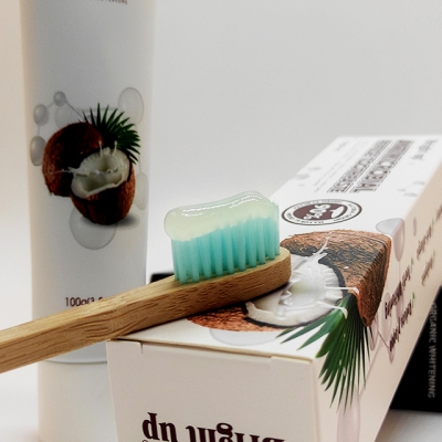 Organic coconut oil herbal whitening toothpaste